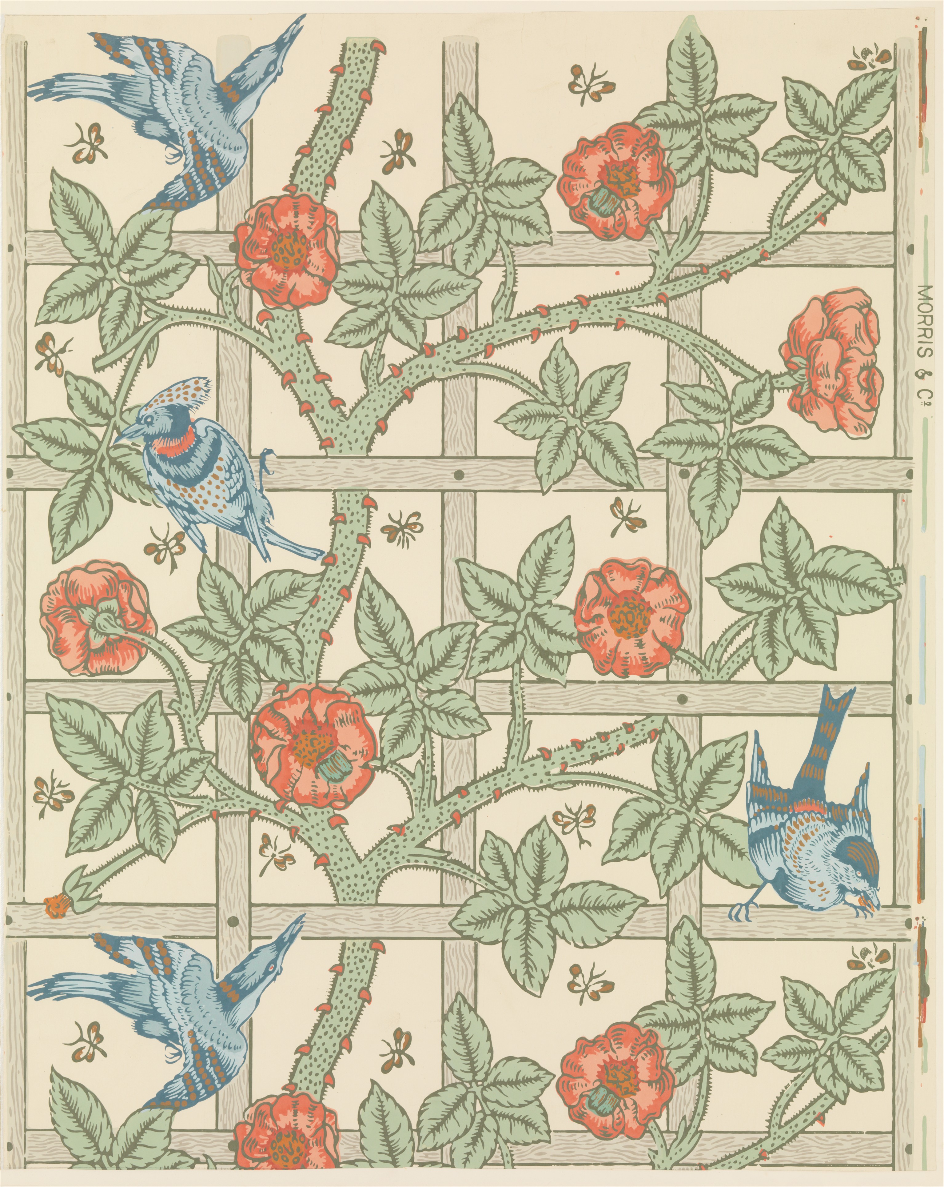 Trellis wallpaper, 1864